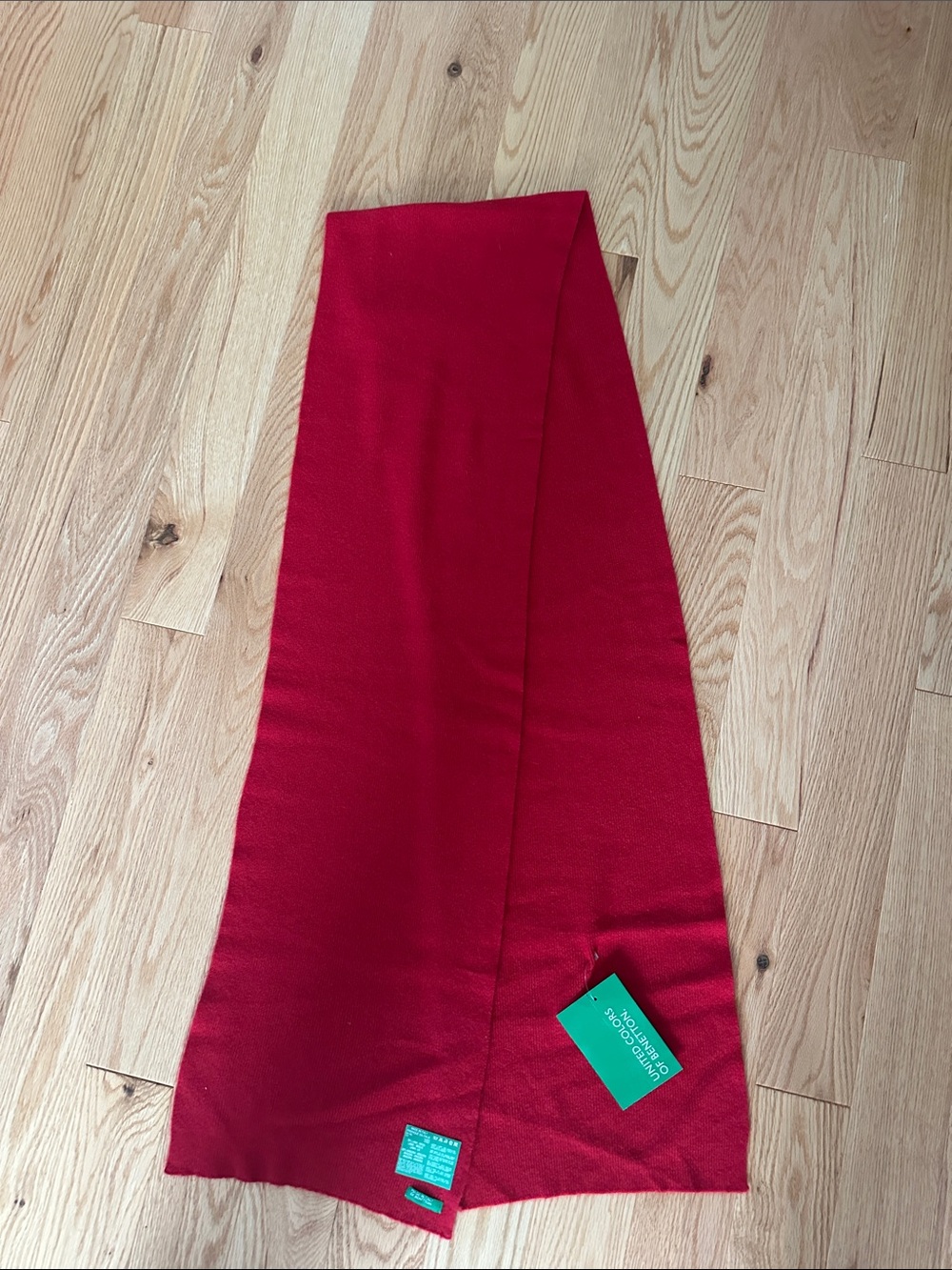 United colors of Benetton red wool scarf